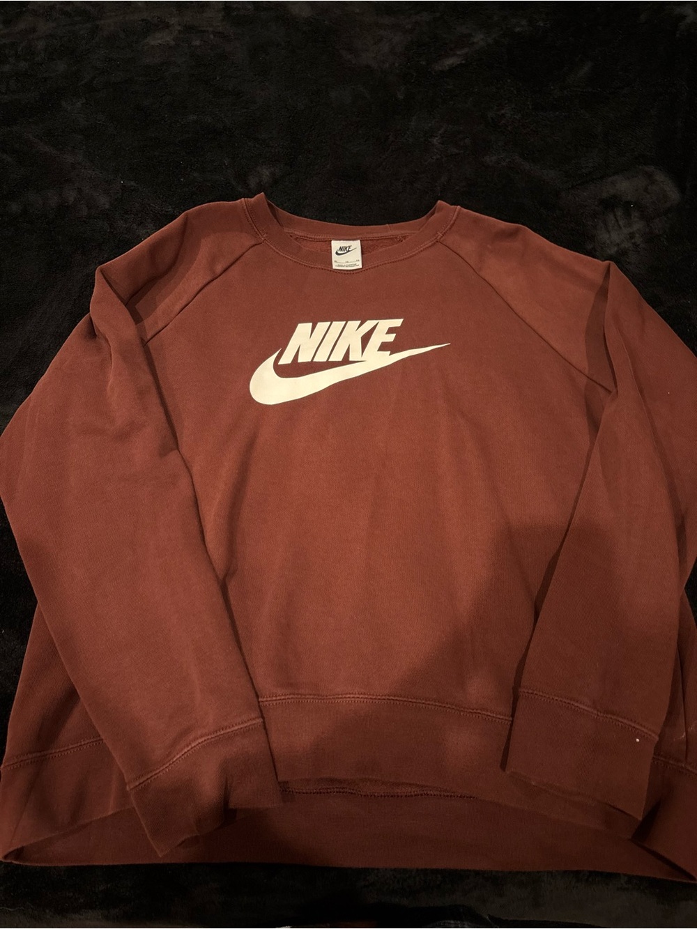 Nike Men’s and Women Brown Crewneck with White Swoosh